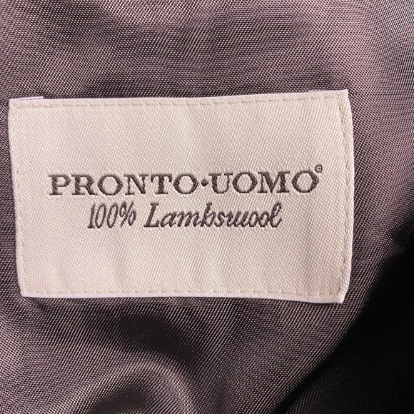 NEW Pronto Uomo Blazer Sport Coat 44R Mens 100% Lambswool Brown - Picture 6 of 8